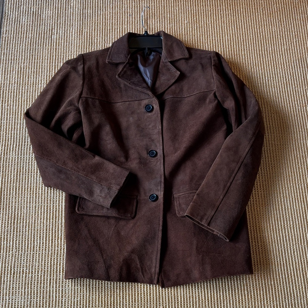 Elegant Dark Brown Leather Jacket for Women